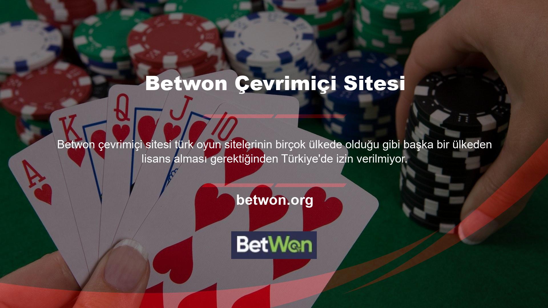 Türk kanunları tarafından düzenlenen çeşitli casino sitelerinin sitelerinin güncellenmesi ihtiyacı Betwon sitemizle sınırlı değildir Çevrimiçi Betwon online sitesinin online sitemize gelin ve firmamızın sunduğu tüm yenilikleri deneyimleyin